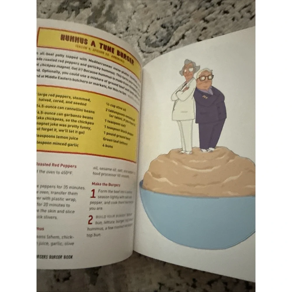 The Bob's Burgers Burger Book Recipe Cookbook Hardcover